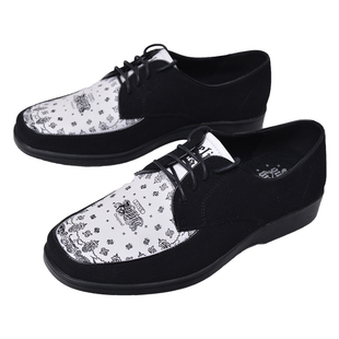 非零旦斯 牛皮头层Popping鞋子拼色方头locking真皮鞋