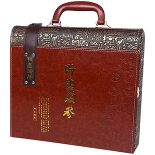 高档海参包装盒礼品盒半斤/一斤透明内盒海参空礼盒手提礼盒皮盒