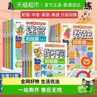 找不同专注力训练456岁以上图书专注力逻辑思维训练小学生九宫格