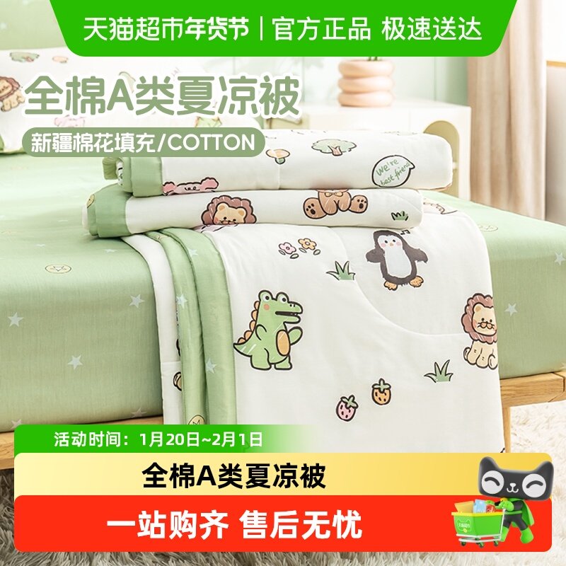 纯棉夏被空调被夏季全棉单人学生薄被子被芯儿童夏天可机洗夏凉被,床上用品,化纤被,淘宝优惠券,粉丝福利购,淘宝优惠卷