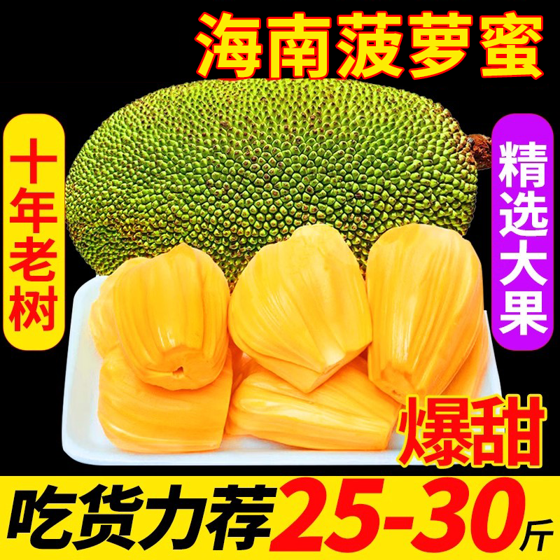 海南黄肉菠萝蜜新鲜水果波罗蜜当季特产40斤一整个红肉整箱包邮