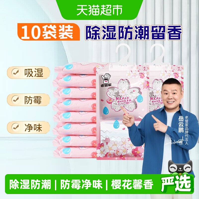 老管家可挂式除湿袋230g*10袋防潮防霉除湿盒宿舍学生吸湿干燥剂 - 实物图
