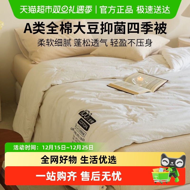 红豆A类全棉大豆纤维四季被