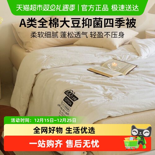 红豆A类全棉大豆纤维四季被