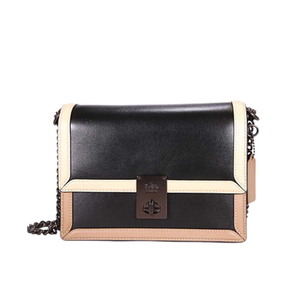 3【直营】COACH蔻驰HUTTON女皮斜挎包链条包89070新品小包礼物女包