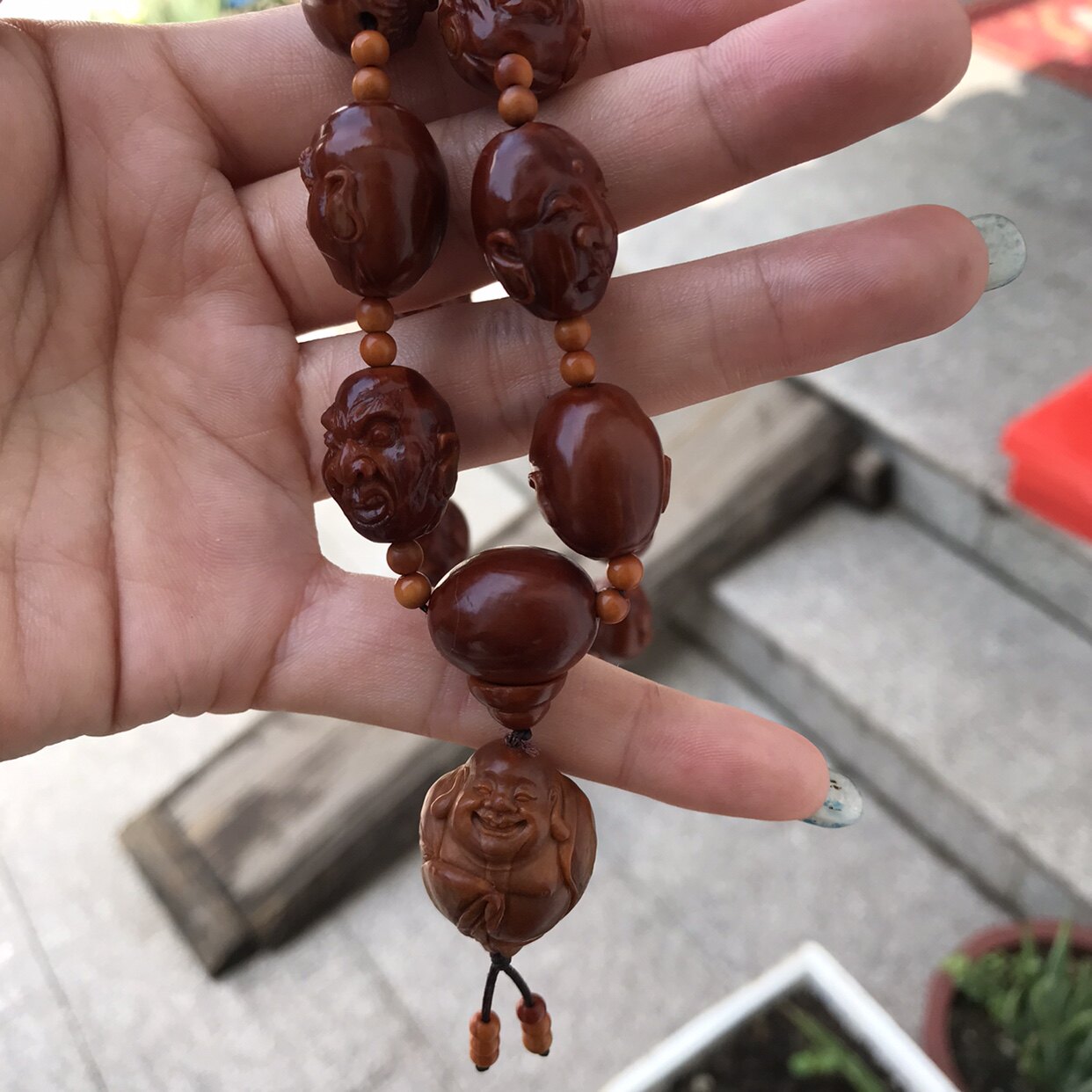 橄榄核油核罗汉包浆题材手串纯手工合适男女搭配