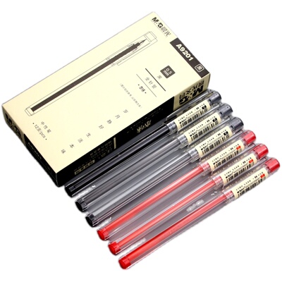 晨光本味中性笔agpa9201透明针管