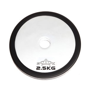 男士健身无味杠铃片纯钢包胶片环保哑铃家用器材2.5KG/1/5公斤