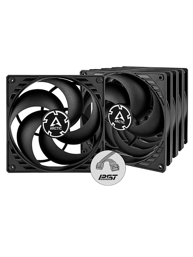 ARCTIC P14 PWM PST BLACK-5 PACK TEMPERATURE CONTROL 14CM CASE COOLING FAN 5 PWM