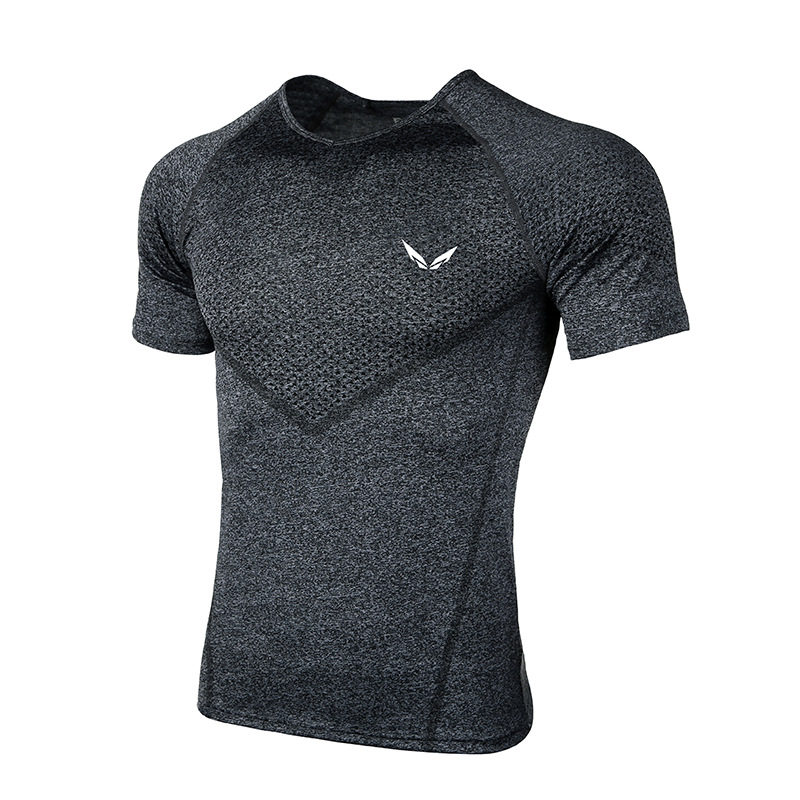 ESCGRN ORIGINAL SUMMER TIGHT SHORT SLEEVE COMPRESSION JACKET TRAINING FITNESS HIGH ELASTICITY