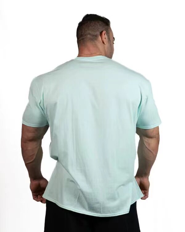 LEWIS ICE SILK COTTON SUMMER COOL T-SHIRT SMALL FIRE DRAGON FITNESS SHORT SLEEVES [EUROPEAN AND AMERICAN SIZE]