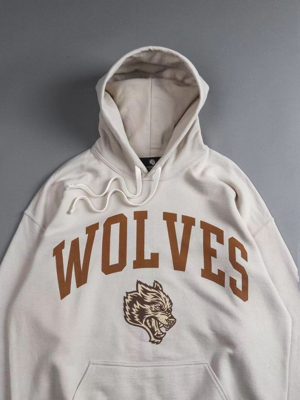DARCSPOR BIG WAVE BROTHER WOLF HEAD SWEATSHIRT FITNESS & BODYBUILDING AUTUMN & WINTER HEAVY HOODED LONG SLEEVE [EUR & US]