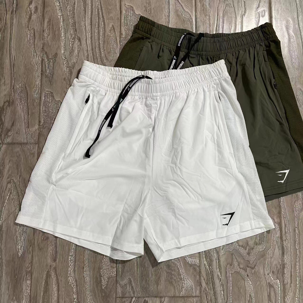 Gymshark健身运动鲨鱼速干短裤跑步透气训练三四分裤欧美码