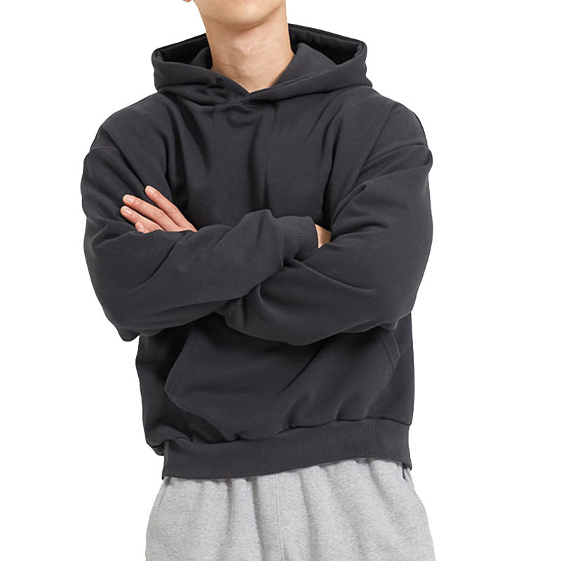 SPRING AND AUTUMN MENS SWEATSHIRT FITNESS SPORTS DROPPED SHOULDER PULLOVER HOODIE [GB CODE]