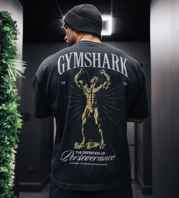 Gymshark特里健身运动宽松全棉软糯吸汗透气鲨鱼短袖欧美码