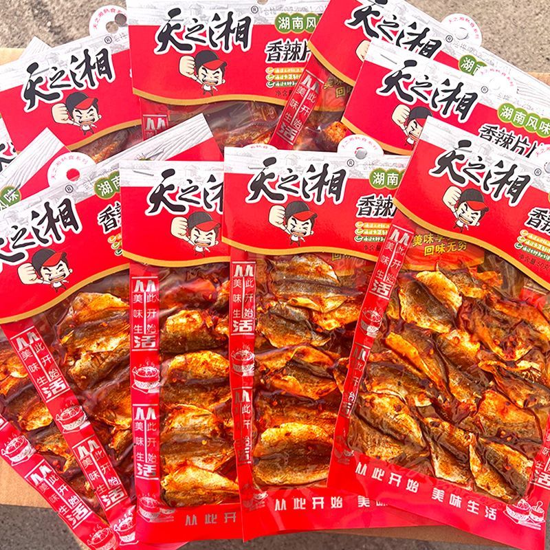 天之湘片片鱼香辣即食小鱼干湖南