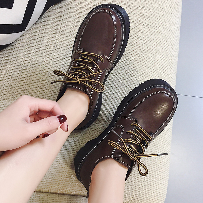 原宿风2018秋新款韩版百搭ins小皮鞋女复古英伦风ulzzang学生鞋潮在类目 女鞋, 低帮鞋中 - 来自Buy2taobao.com提供专业的淘宝代购服务