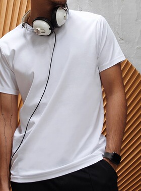 清仓特价维托摩瑞纯色重磅丝光棉T恤男修身纯棉打底阿美咔叽复古