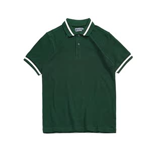 清仓特价维托摩瑞美式复古男阿美咔叽商务纯色翻领绅士polo衫短袖