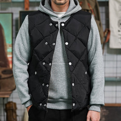 维托摩瑞和田羽织菱形羽绒马甲