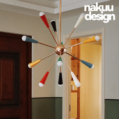 多巴胺具象化！彩色烟花分子吊灯