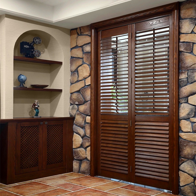 美国红橡水曲柳原木木纹百叶门