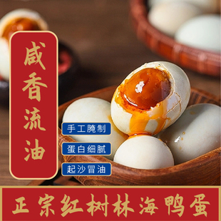 广西北海正宗特产烤海鸭蛋北部湾王金掌红树林70克薄油淡味