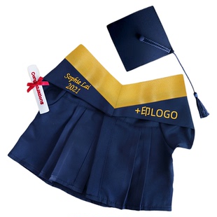公仔毕业袍学士服玩偶硕士博士帽子玩偶娃衣香港科技大学同款定制