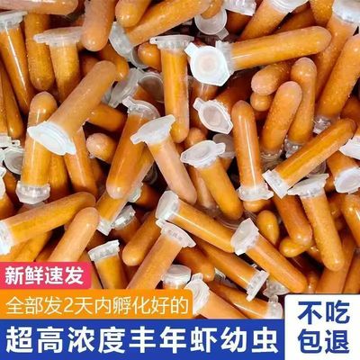 冰冻丰年虾幼虫冷冻孵化盒鱼粮孔雀鱼食水母饲料热带鱼饲料开口粮