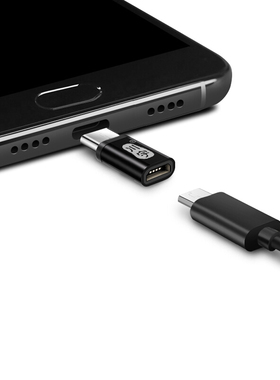 川宇 micro USB转type-c 支持OTG功能3.0高速快充转接头L209 黑色