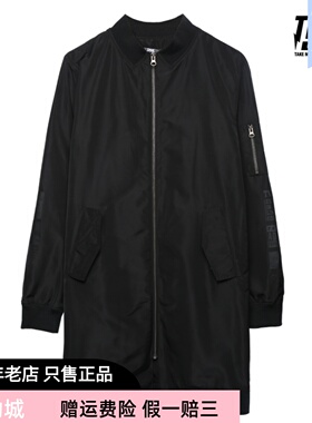 TWA原创 TAKE ME AWAY 秋季潮流黑色长款风衣外套潮流小众百搭