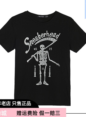 现货包邮 TWA原创 TAKE ME AWAY 黑色SNEAKERHEAD 情侣装短袖T恤