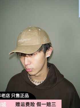 NEWOK水洗做旧鸭舌帽女显脸小美式灰色复古宽帽檐棒球帽子男