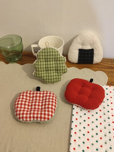 非偏2件包邮 圣诞节礼物小树苹果 窈窕虫手作杯垫 沈小丹手工定制