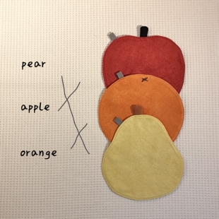 (文玩布)不是杯垫！窈窕虫手作沈小丹文创苹果梨橘子布垫子搓布