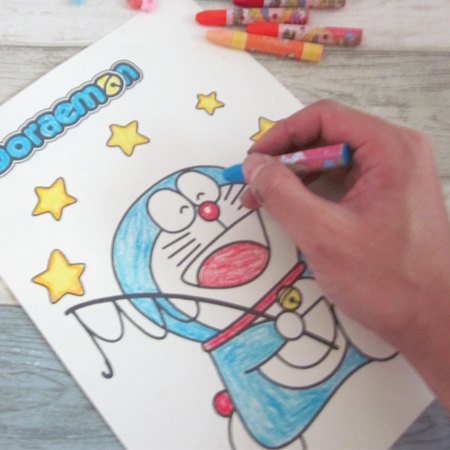 幼儿童宝宝3-4-6岁哆啦A梦机械猫蜡笔小新卡通涂色本填色画启蒙画
