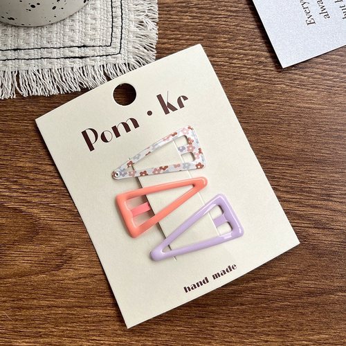 可爱三角儿童夹精致耐看发饰