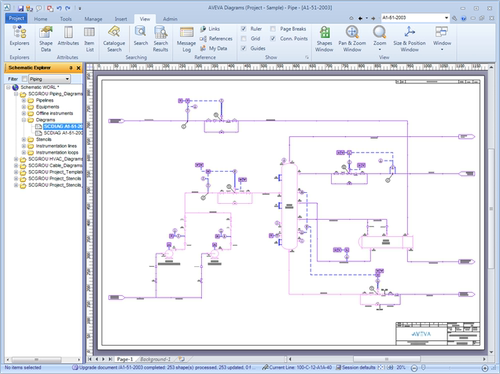 公司团队合作 AVEVA Diagrams软件化工智能P&ID绘制