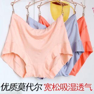 打底三角短褲 女莫代爾內(nèi)褲 彈力高腰褲 頭修身 吸濕透氣舒適 加肥大碼