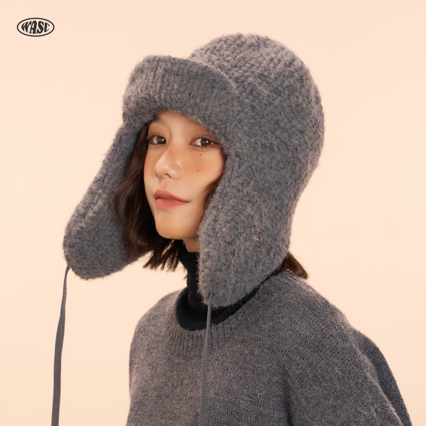 秋冬季毛绒护耳雷锋帽子女滑雪保暖加厚防寒大头围显脸小飞行员帽