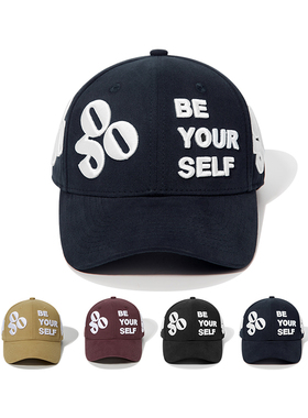 美式街头立体刺绣字母情侣鸭舌帽女显脸小大帽檐硬顶潮牌棒球帽子