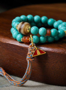 2025冬季上新菱镁矿松石双圈手链