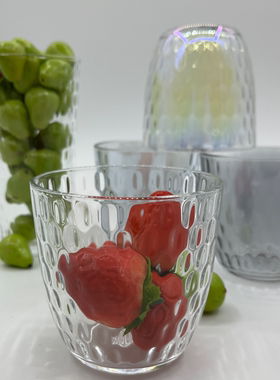 ROUPA罗派内花纹钢化玻璃耐热水杯果汁杯拿铁咖啡烈酒杯客房杯