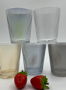 ROUPA罗派钢化玻璃耐热水杯果汁酒杯咖啡奶茶白兰杯烈酒拿铁外纹