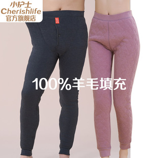 小护士保暖裤加厚羊毛填充秋冬高腰中老年羊毛棉裤100%羊毛大码