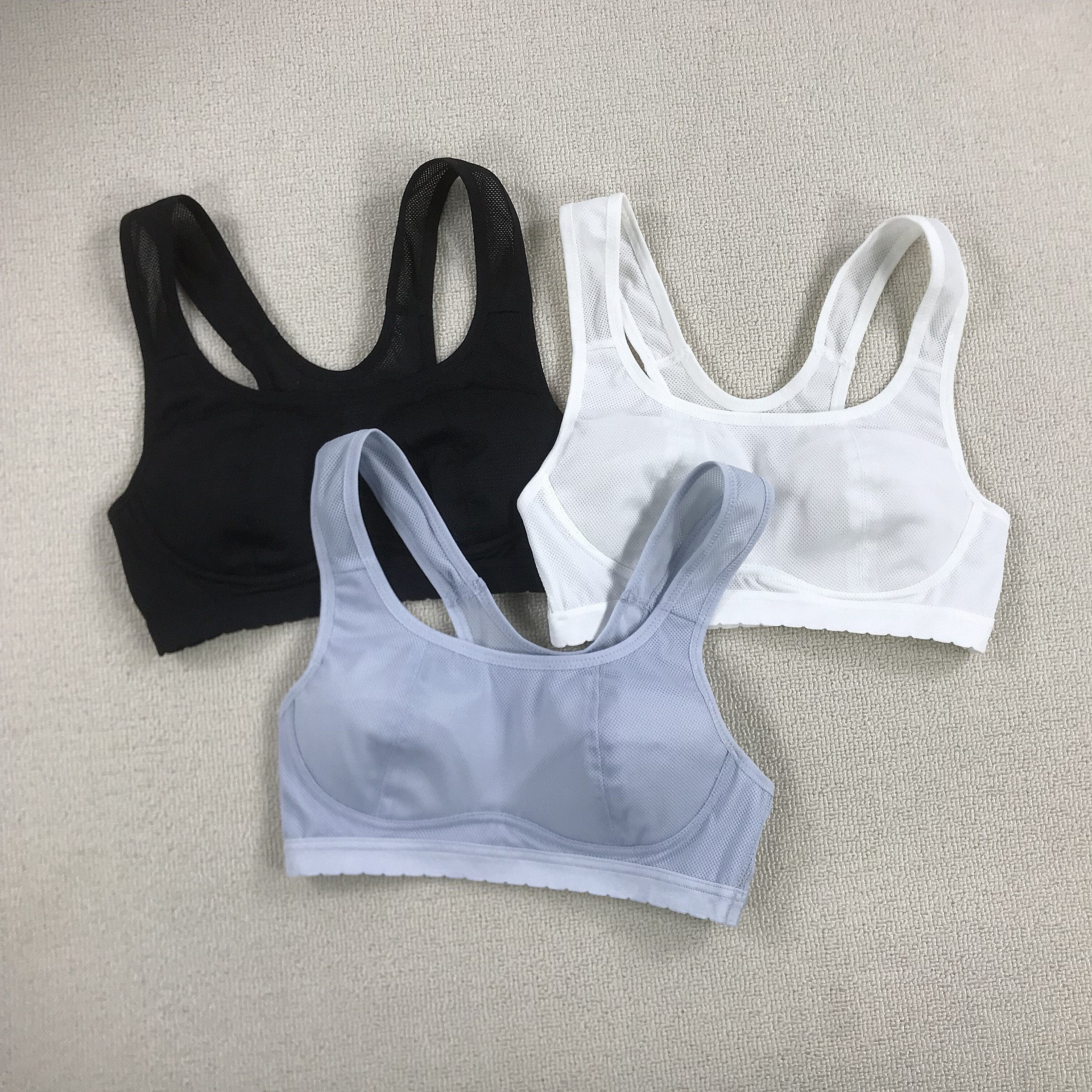 外贸童装女孩网状速干背心内衣