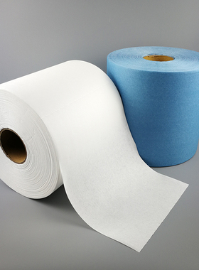 工业大卷纸擦拭布吸油纸无尘纸无纺布 白色蓝色25*38cm*500包邮