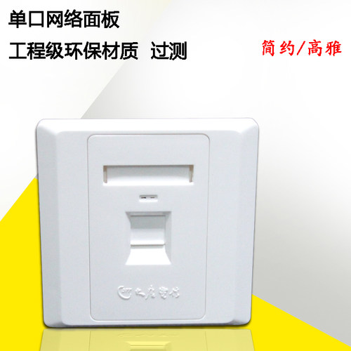 简约大唐墙壁开关单口电脑网络