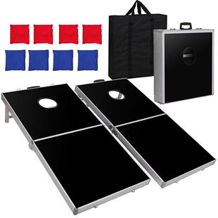 cornhole bean bag toss户外便携式铝合金折叠投掷沙包游戏台套装