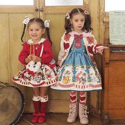 ST刺绣猫咪纯棉女童裙开衫系列